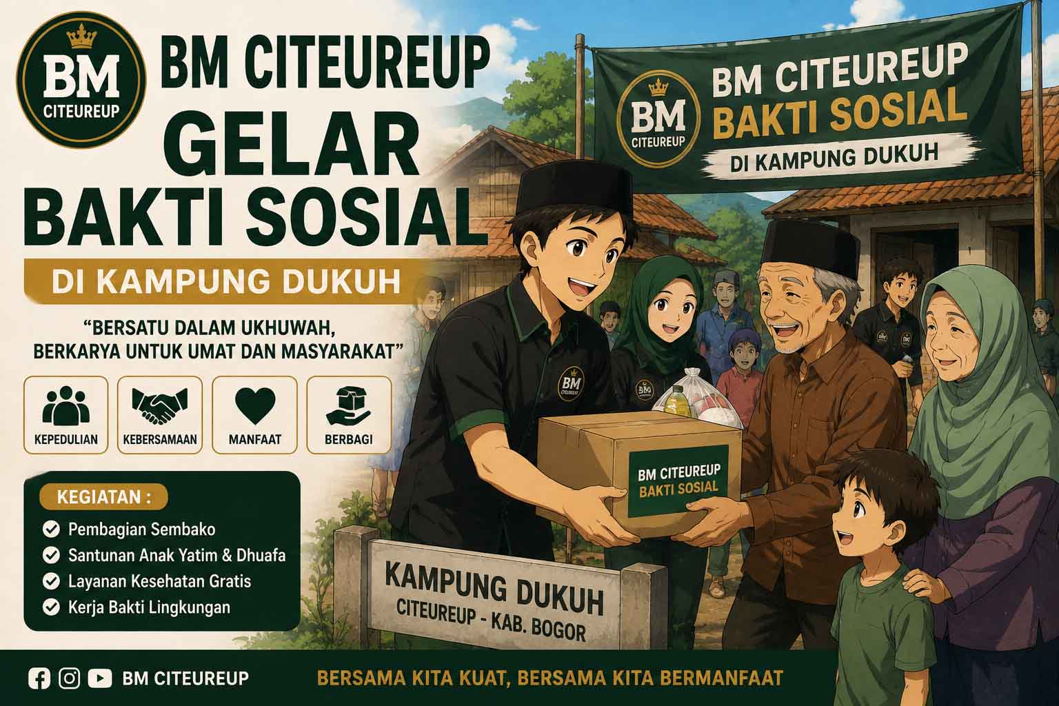 BM CITEUREUP Gelar Bakti Sosial di Kampung Dukuh
